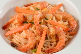 Vermicelles sautés aux crevettes (portion de 200g)